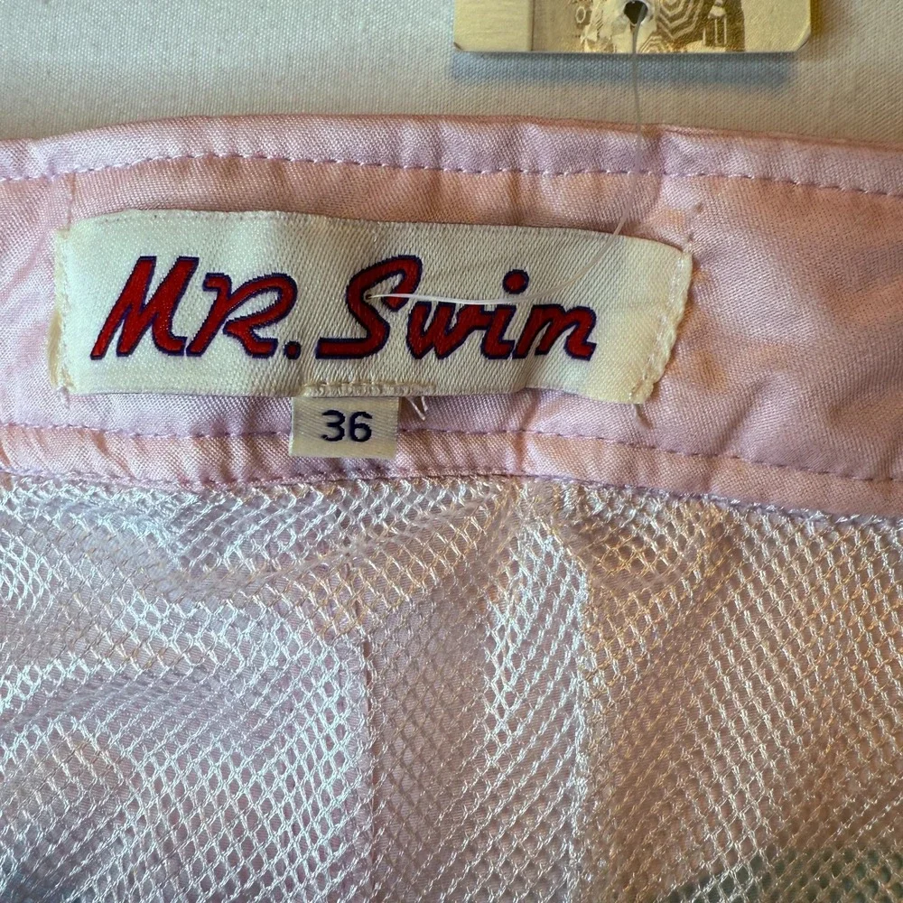 Mr Swim Trunks‎ Mens 36 Fuschia Blue White Swimwear Boardshorts NEW With Tags